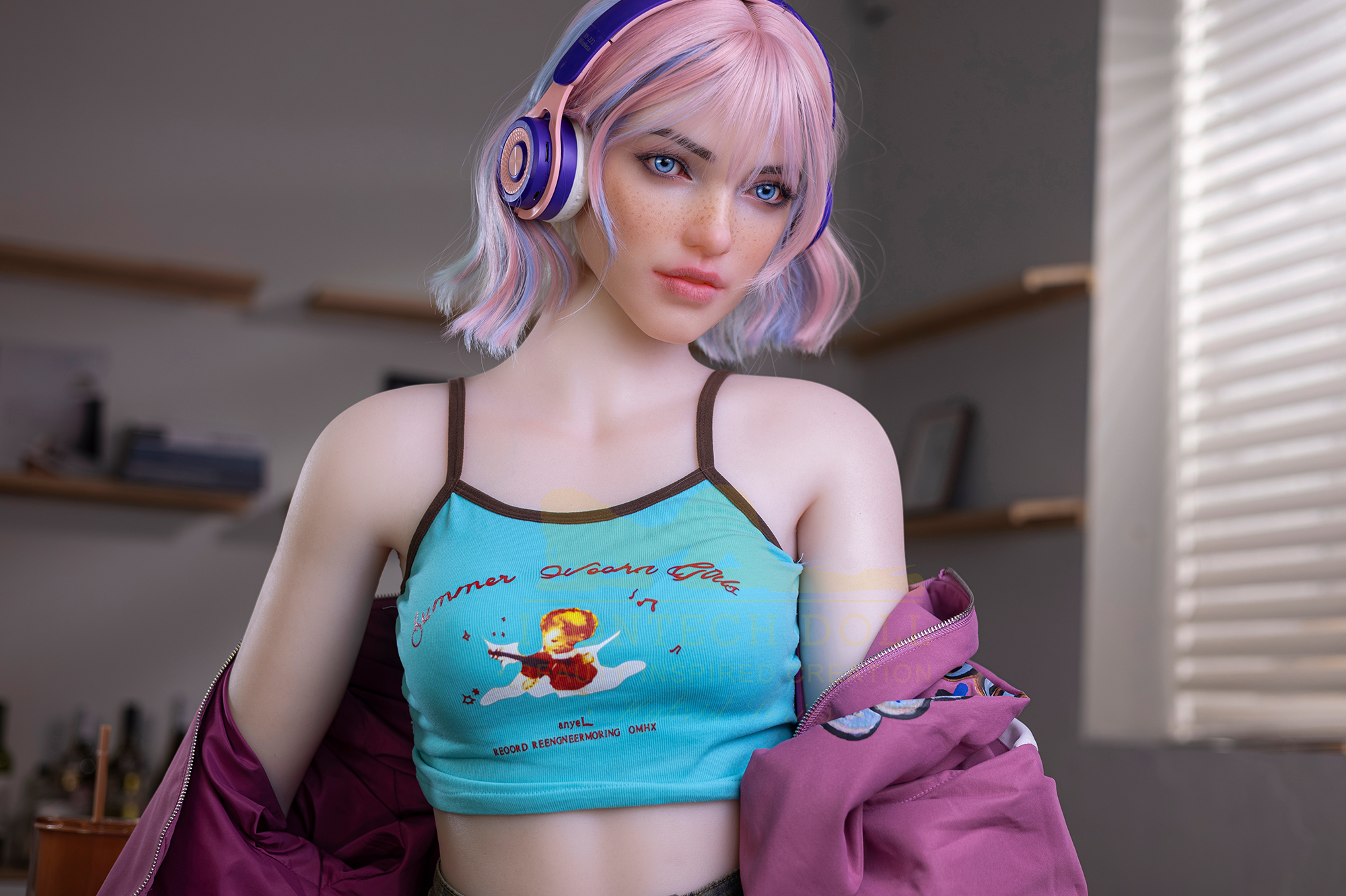 5ft3/162cm A Cup Silicone Head Young Girl Sex Doll S46 - Jenny