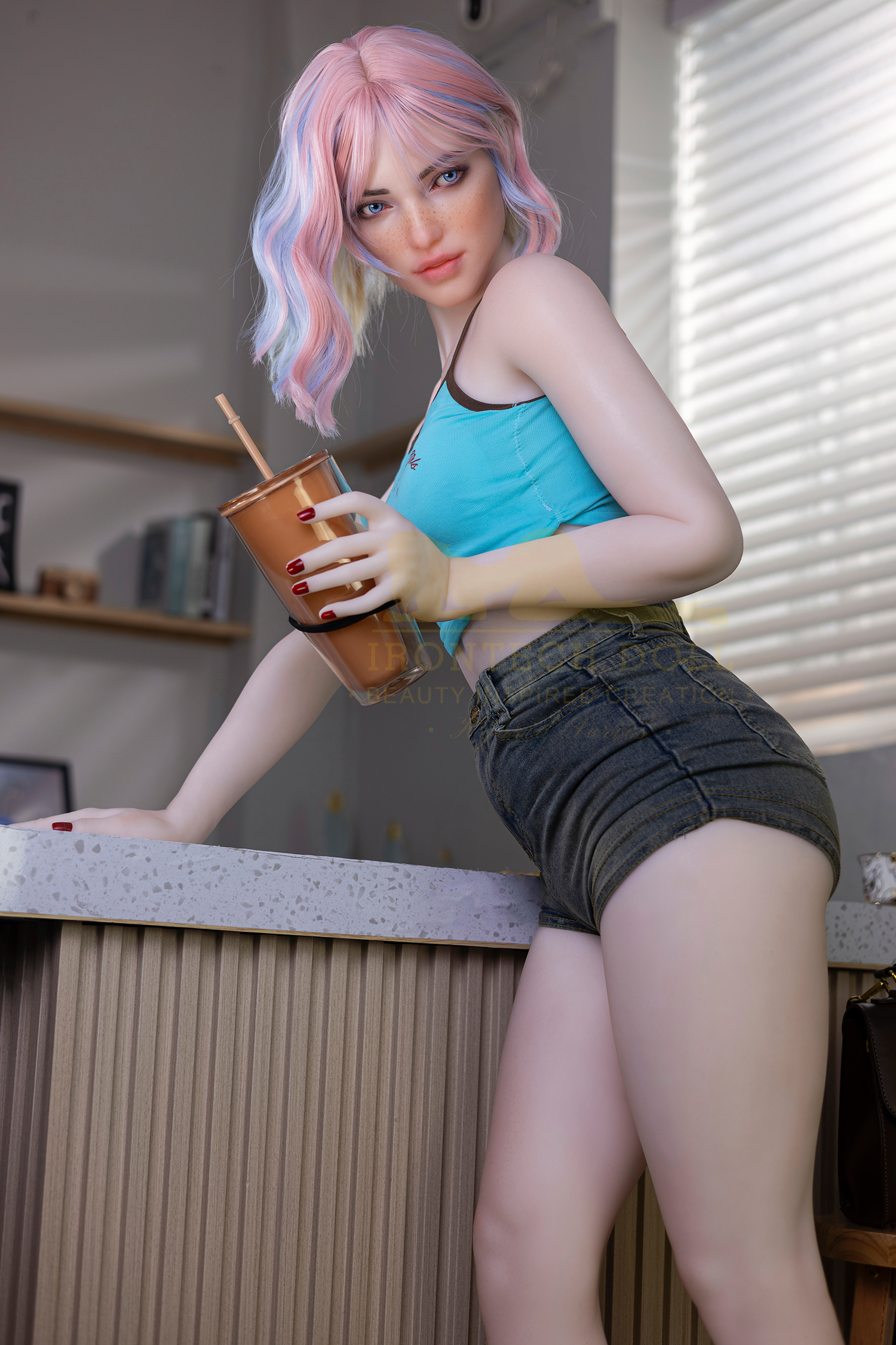 5ft3/162cm A Cup Silicone Head Young Girl Sex Doll S46 - Jenny