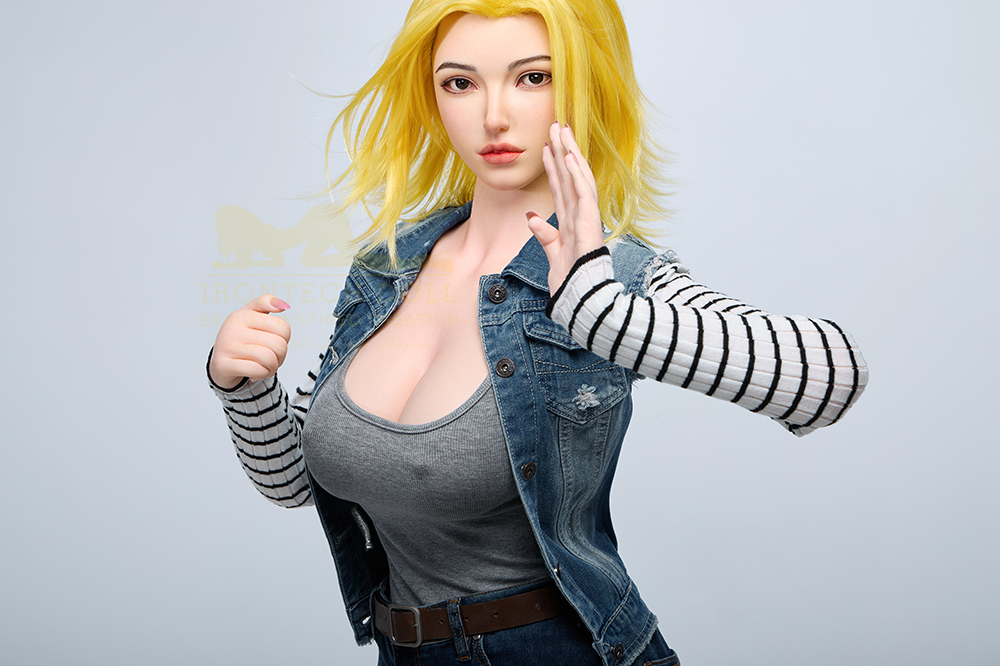 Android 18 Sex Doll S41 - Joline, yellow hair and jean jacket