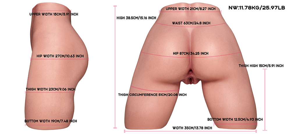 RS1 - 21.43LB Silicone Sex Butt Torso