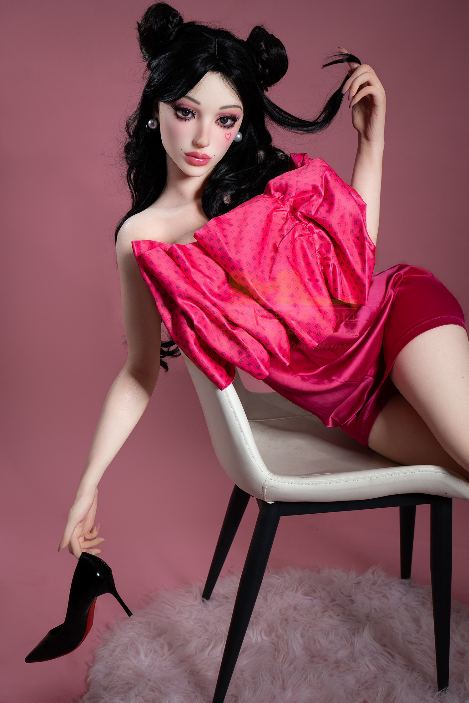 Bailey doll in pink dress and high heels, Lilysuck product photo