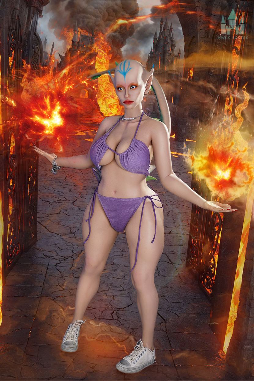 5ft/153cm G Cup Silicone Dragon Sex Doll - Pandora