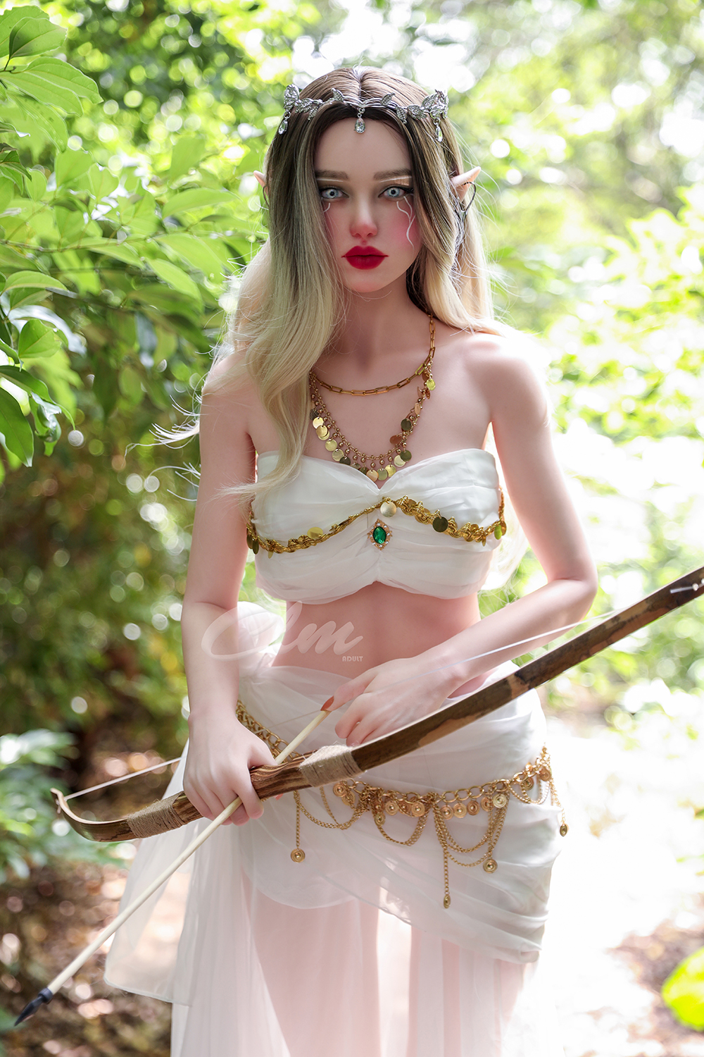 Athena Elf Doll holding bow and arrow, 5ft15, fantasy doll