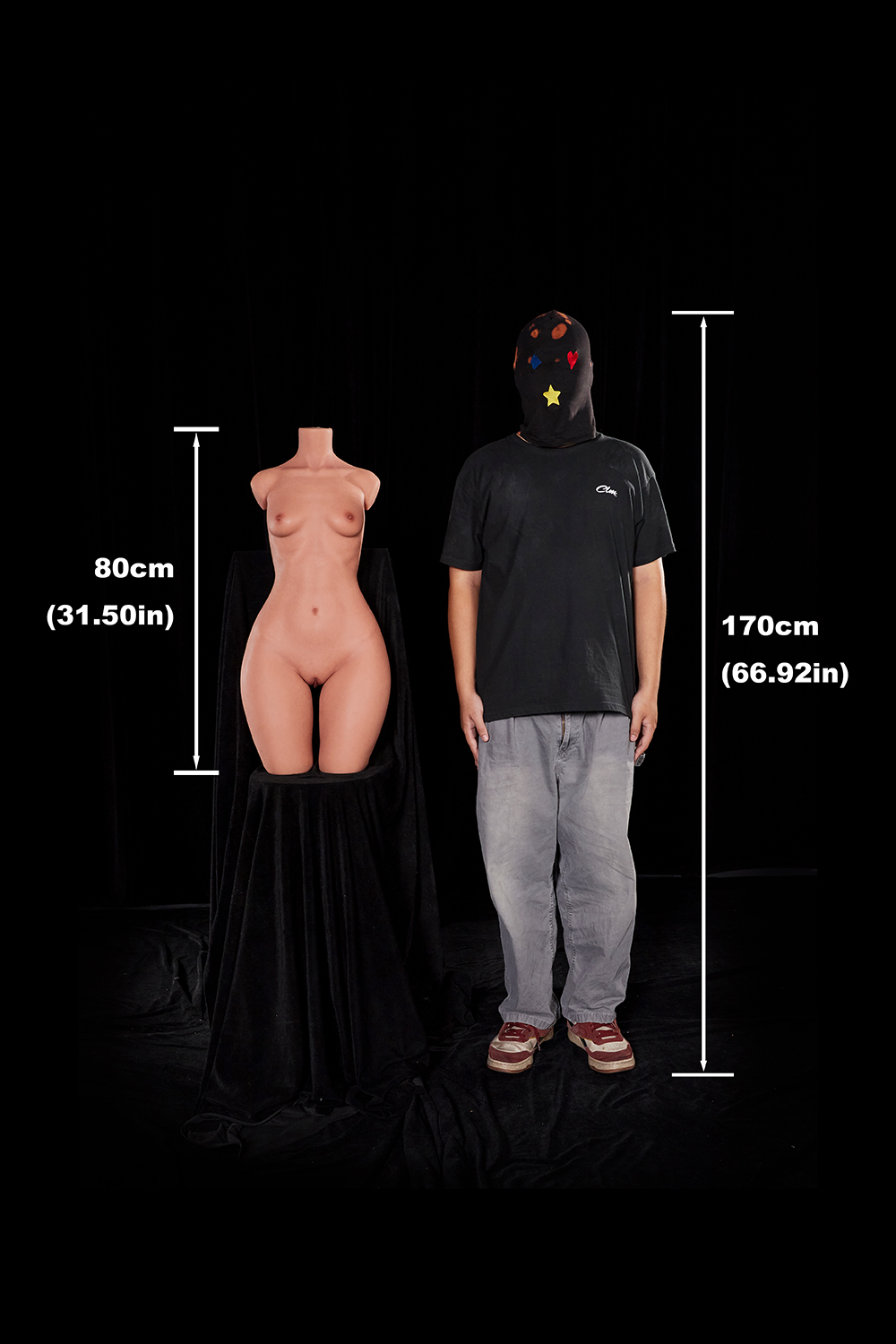 Raven 881# - 30.2LB Flat Chest Silicone Sex Doll Torso (Lightweight Edition)