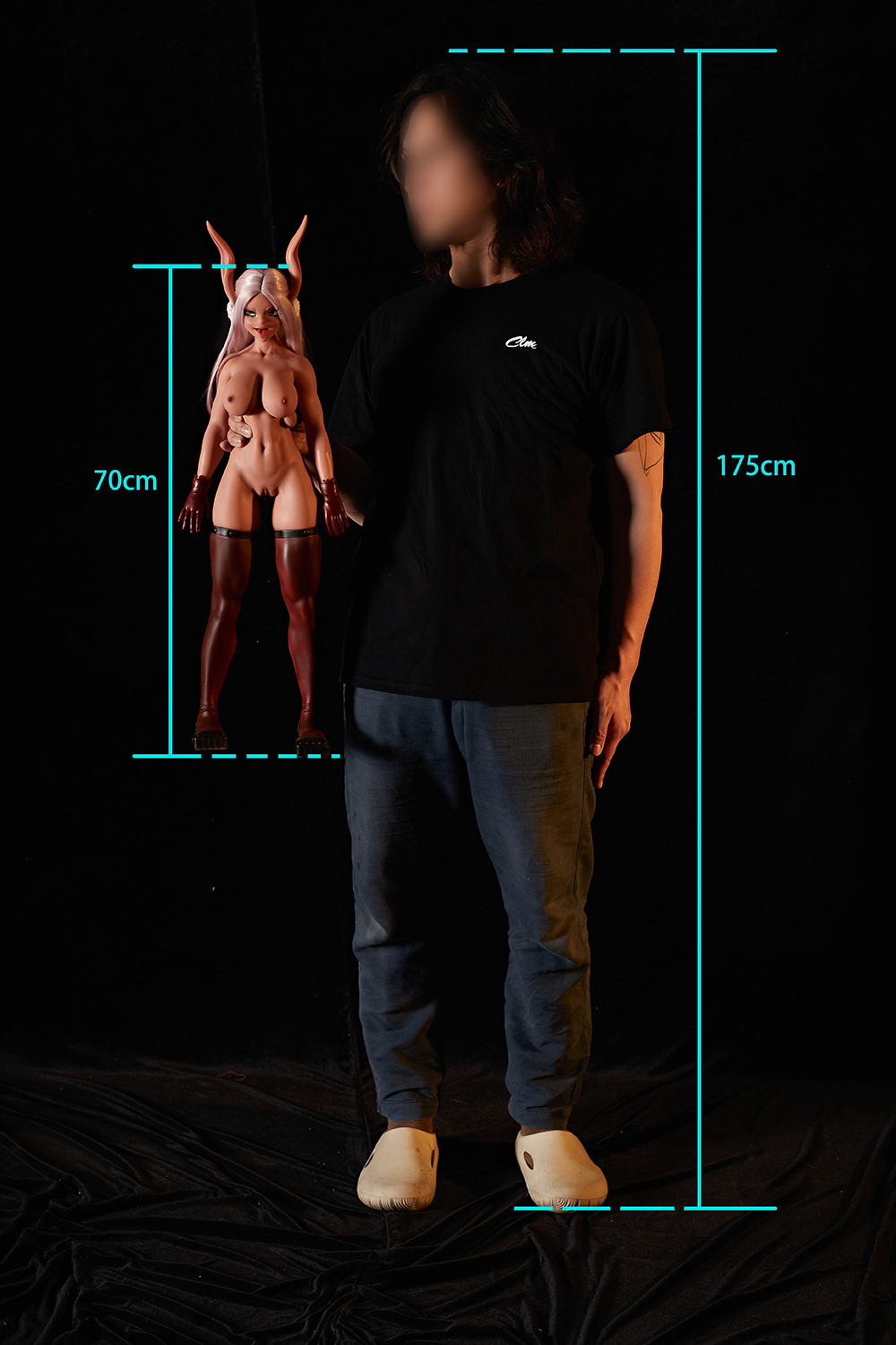 MK Mila (Black) - Silicone Mini Anime Mirko Sex Doll