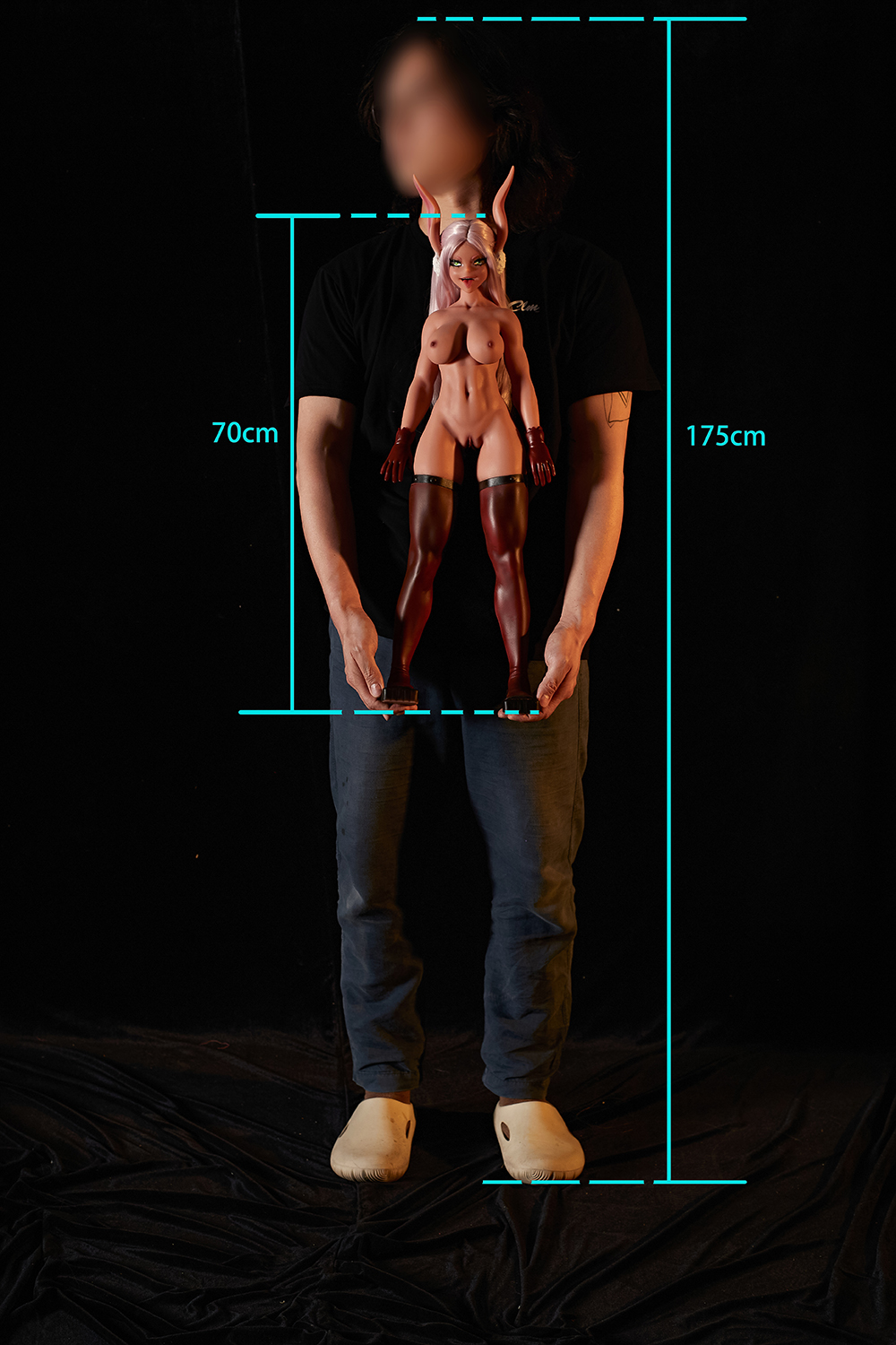 MK Mila (Black) - Silicone Mini Anime Mirko Sex Doll