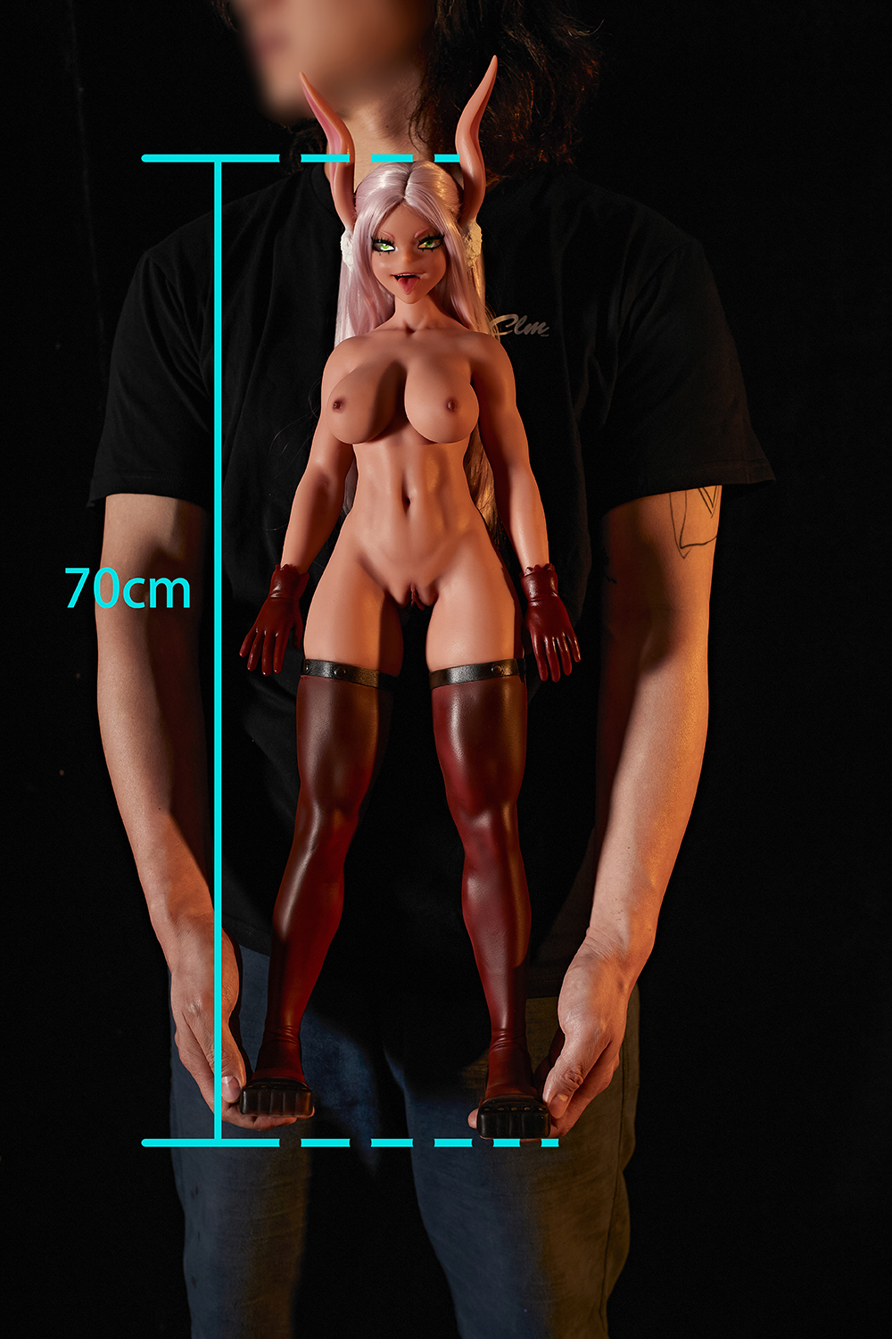 MK Mila (Black) - Silicone Mini Anime Mirko Sex Doll
