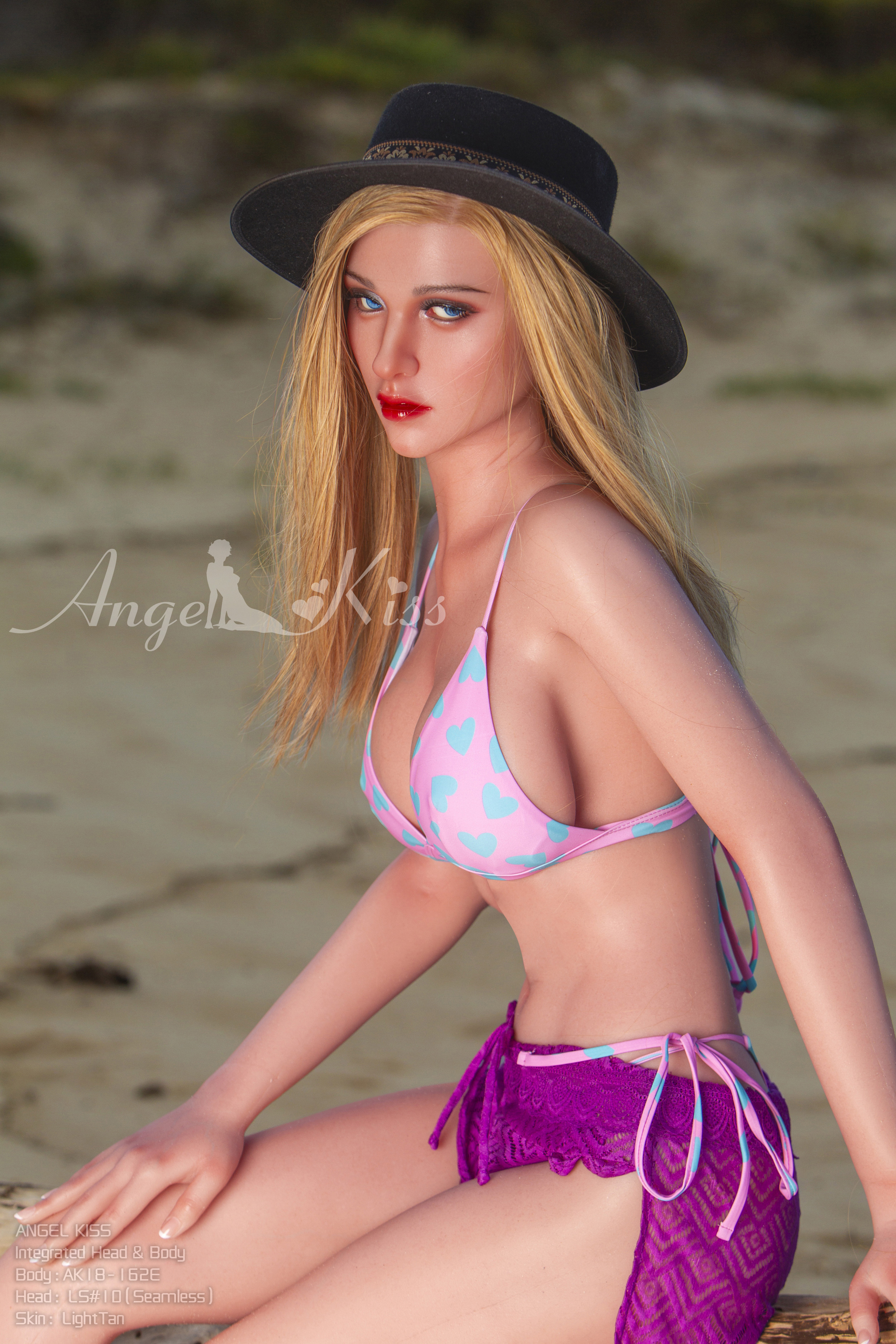 5ft3/162cm E cup Silicone Seamless Neck Sex Doll - Jenna