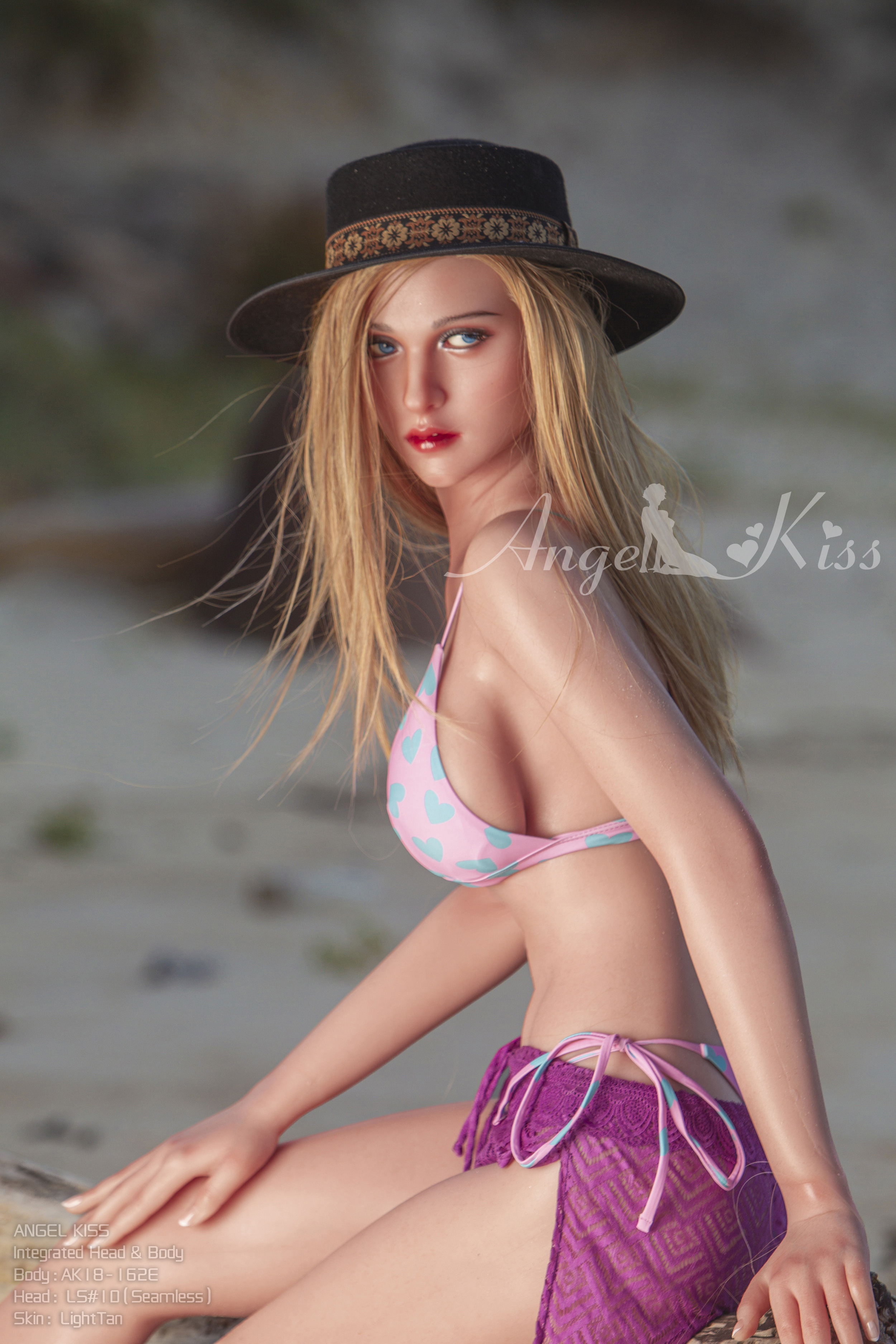 5ft3/162cm E cup Silicone Seamless Neck Sex Doll - Jenna