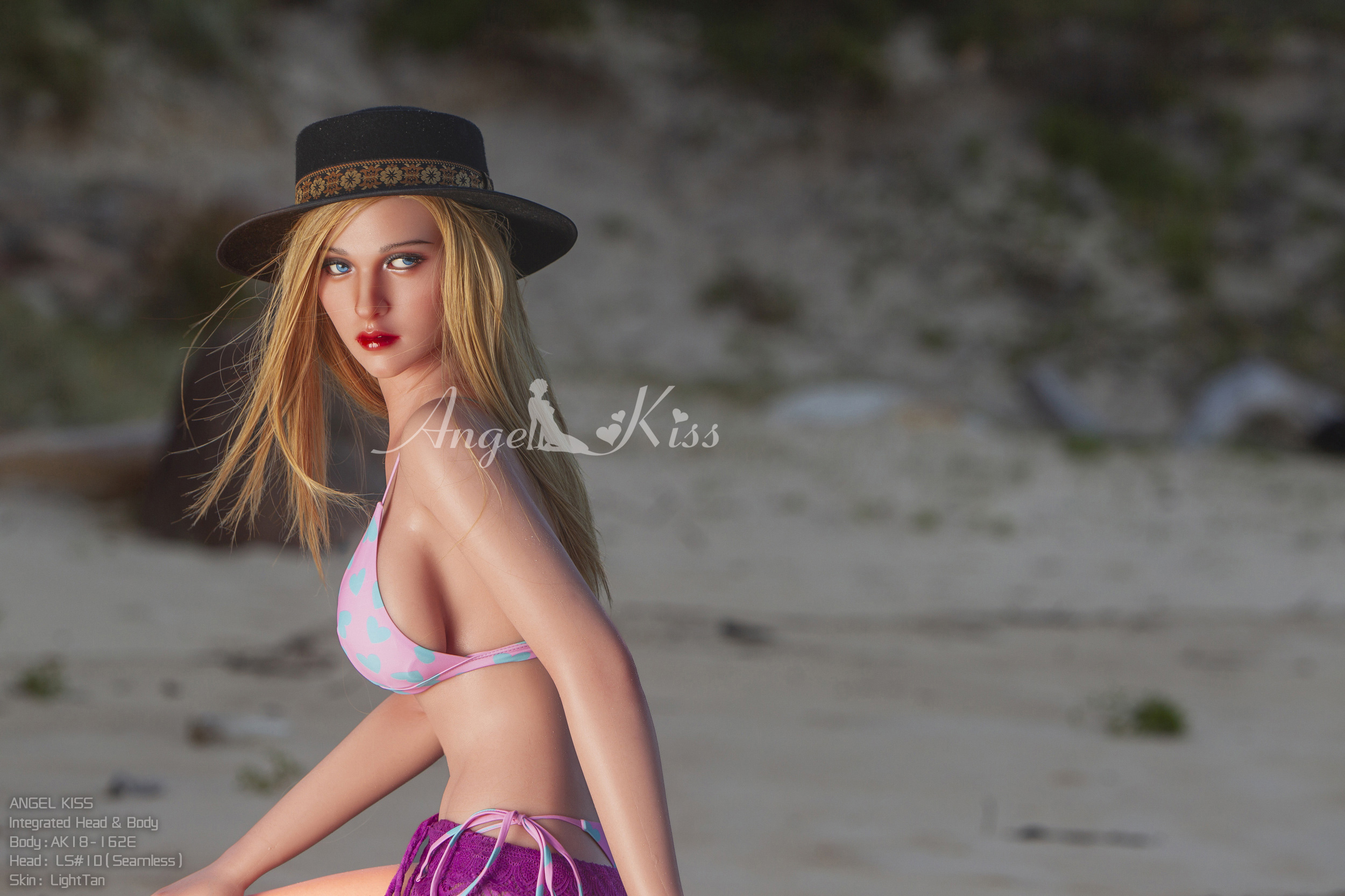 5ft3/162cm E cup Silicone Seamless Neck Sex Doll - Jenna