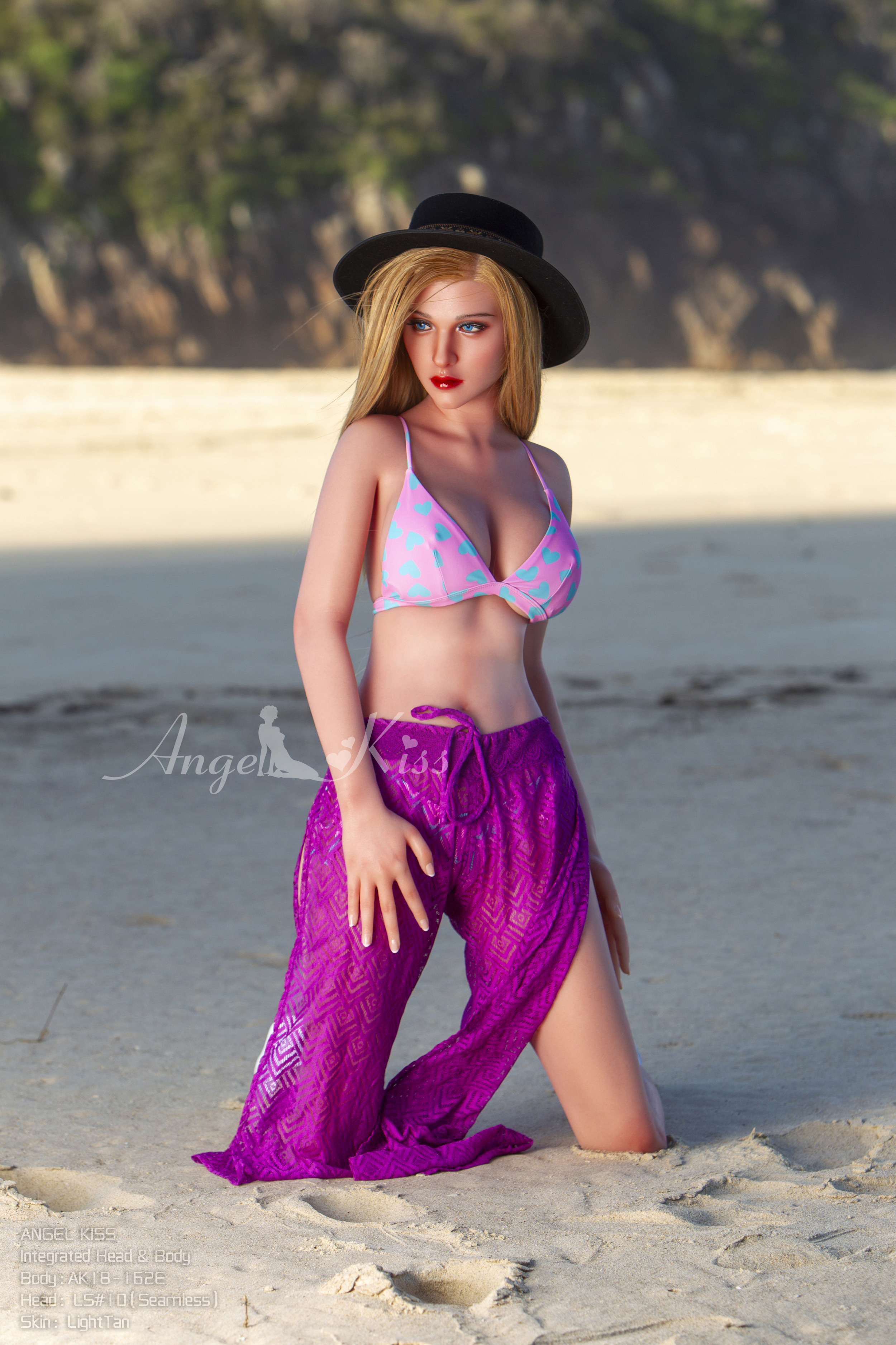 5ft3/162cm E cup Silicone Seamless Neck Sex Doll - Jenna