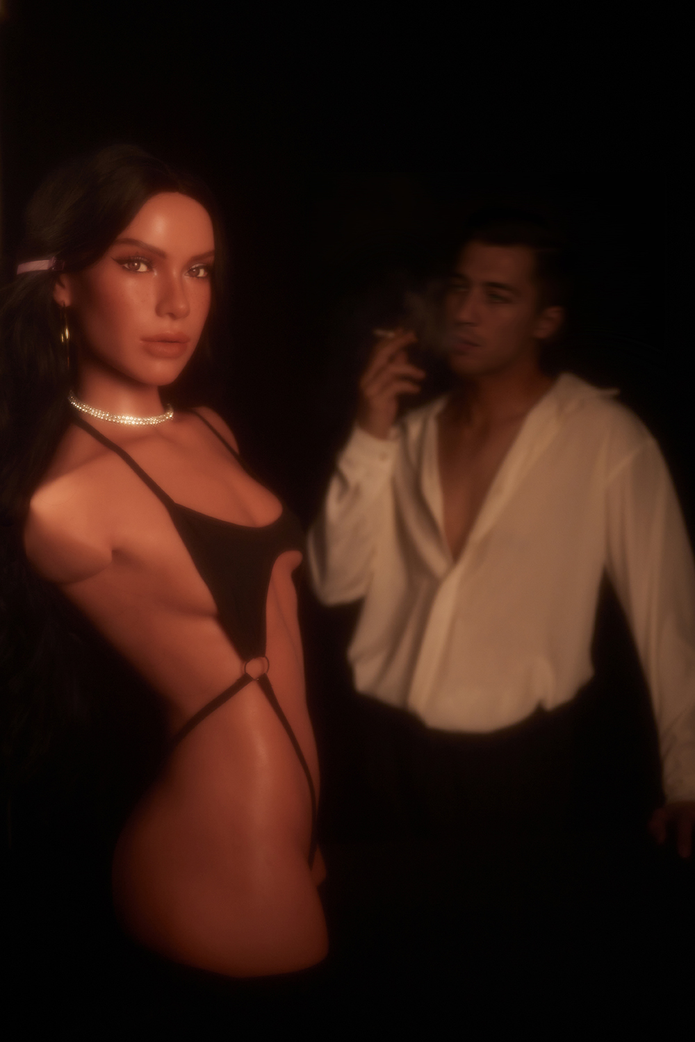 Carmen 661# - 30.75LB Flat Chest Silicone Sex Doll Torso (Lightweight Edition)