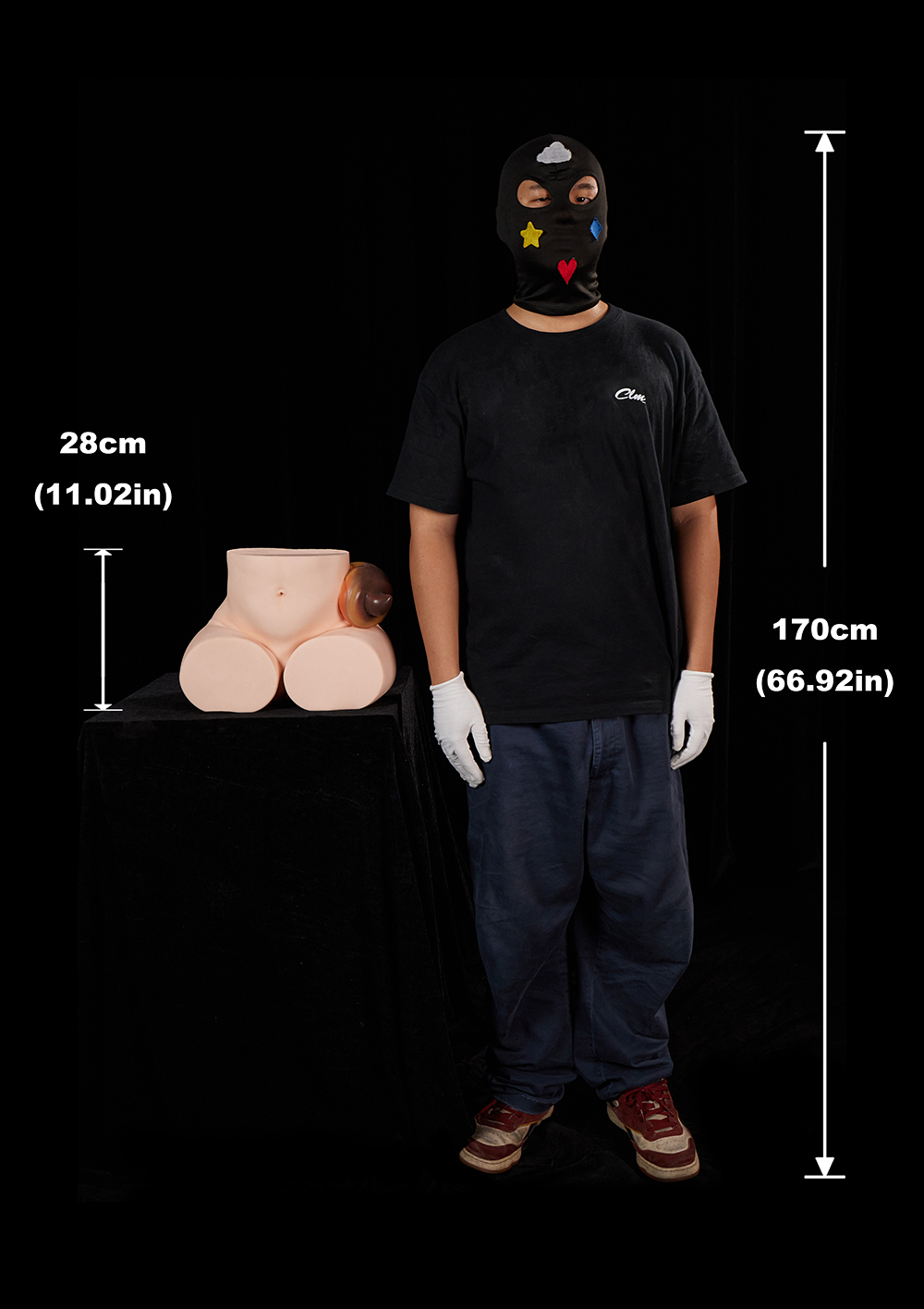 Peppy - Fantasy Horse Tail Silicone Sex Torso with Gel Butt