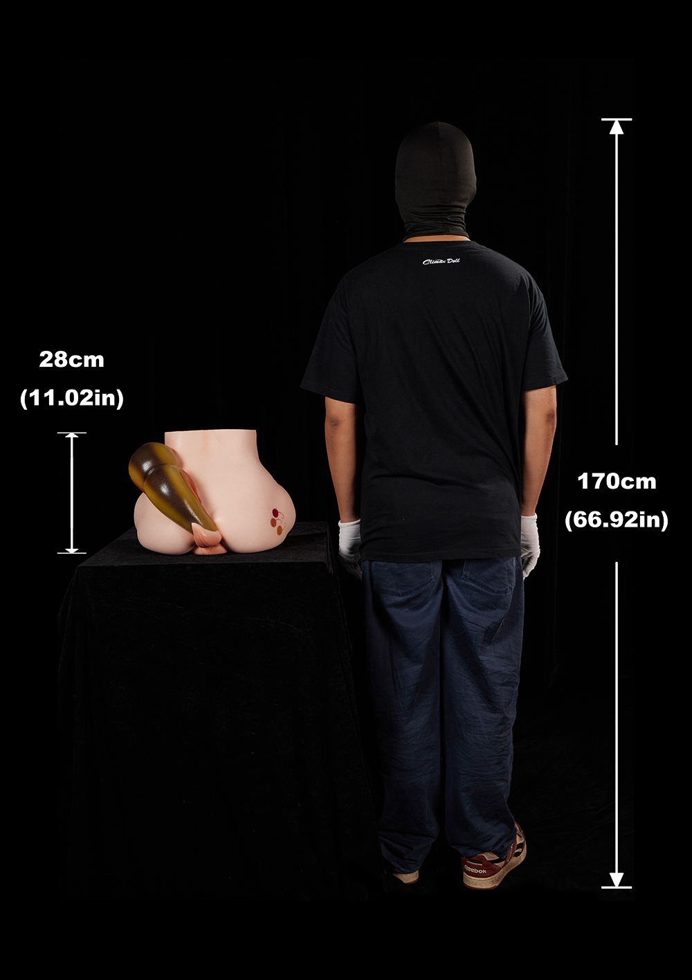 Peppy - Fantasy Horse Tail Silicone Sex Torso with Gel Butt