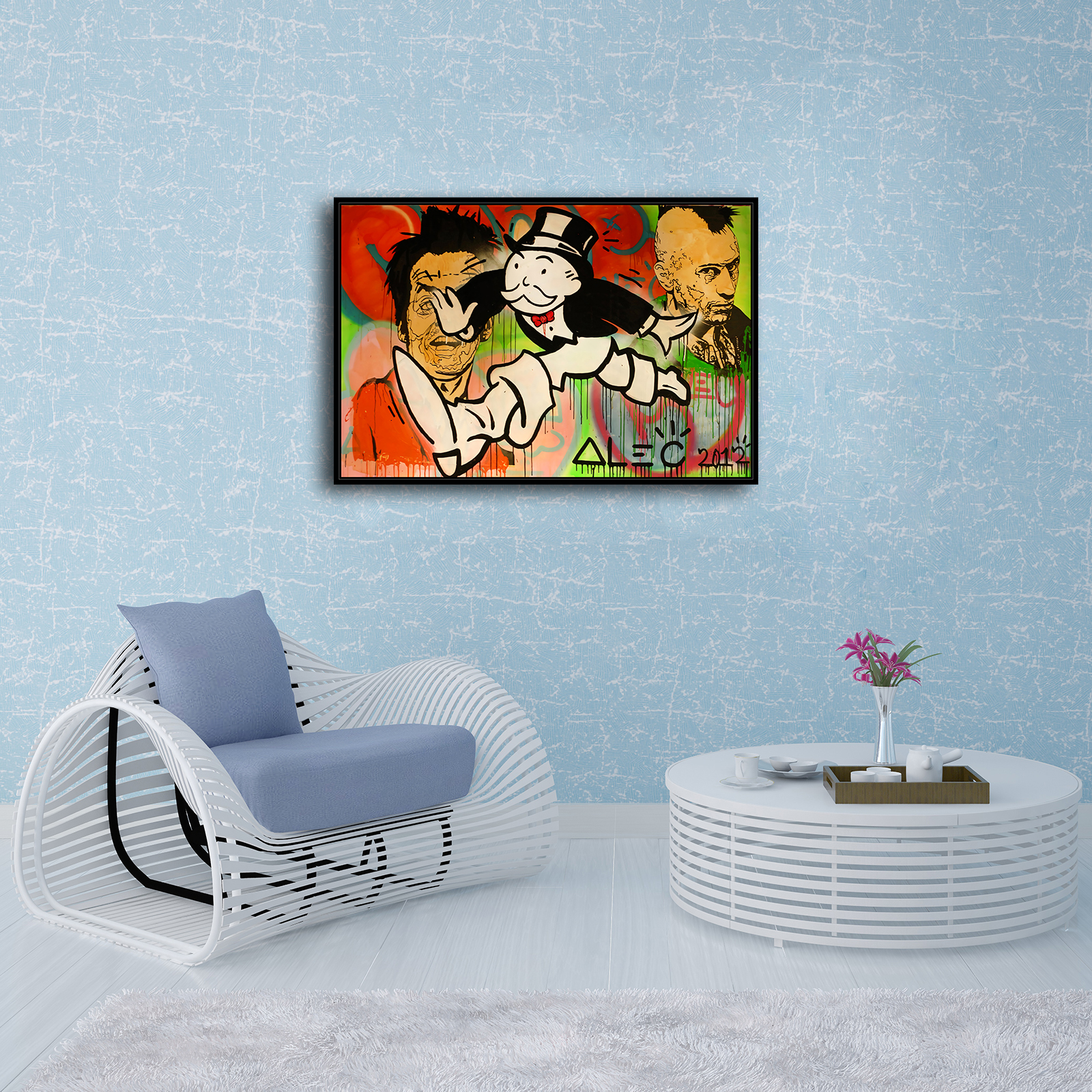 Alec Monopoly Poster, inspired Art Print. Ironing board. New HD print. Canvas ready to hang. Large poster. Home decor wall painting - DF10643