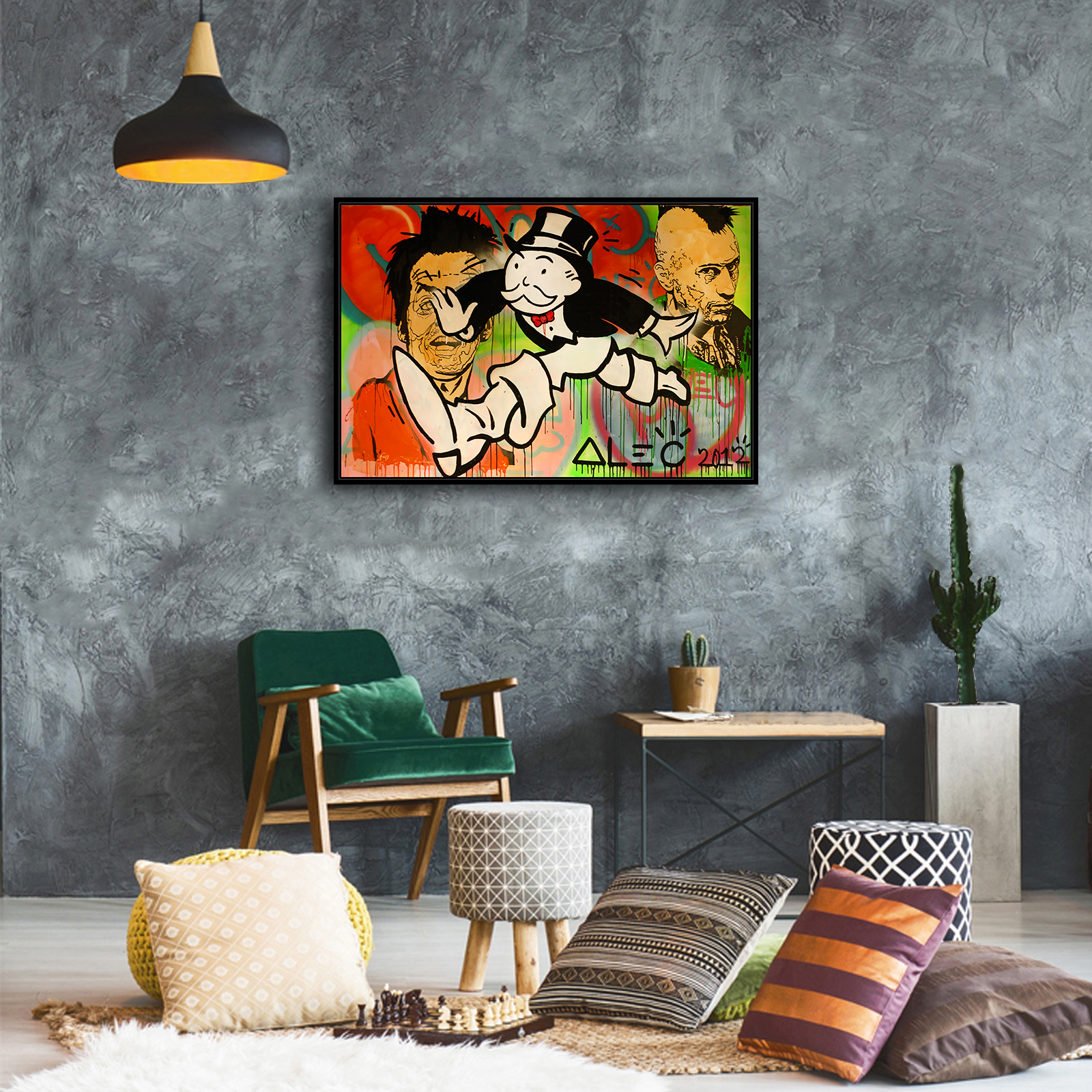 Alec Monopoly Poster, inspired Art Print. Ironing board. New HD print. Canvas ready to hang. Large poster. Home decor wall painting - DF10643