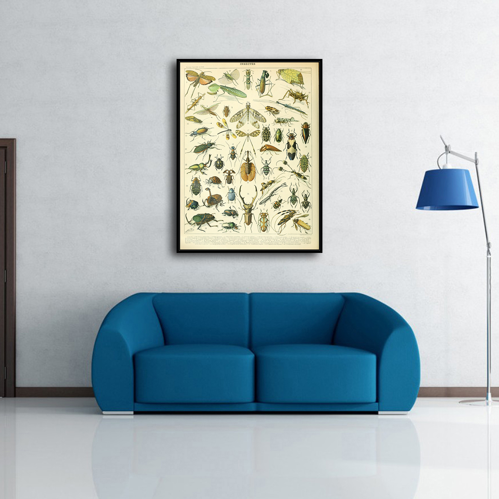 Adolphe Millot Poster Insects French Vintage HD Canvas Print Home Decor Paintings Wall Art Pictures - HX0491