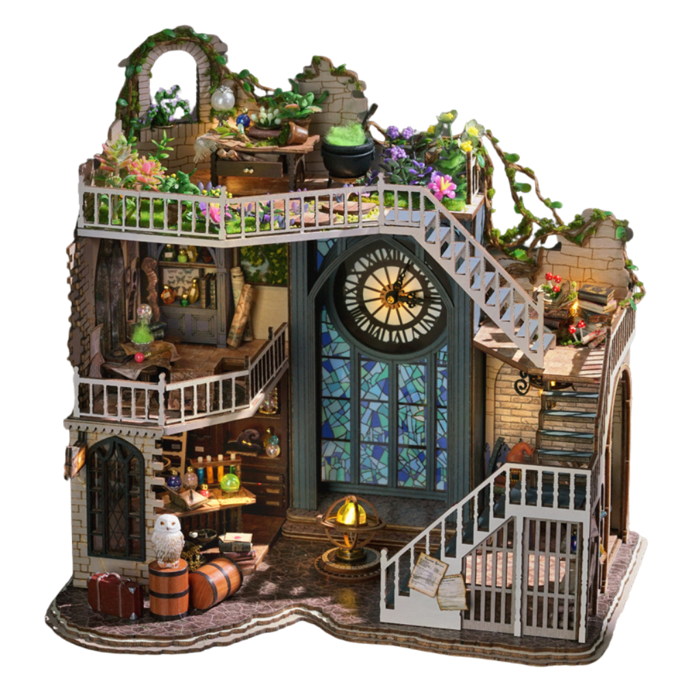 Magician's Hut DIY Miniature Dollhouse Kit-Book Nook World
