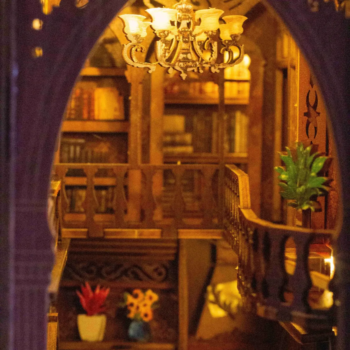 Grand Two-Level Vintage Library