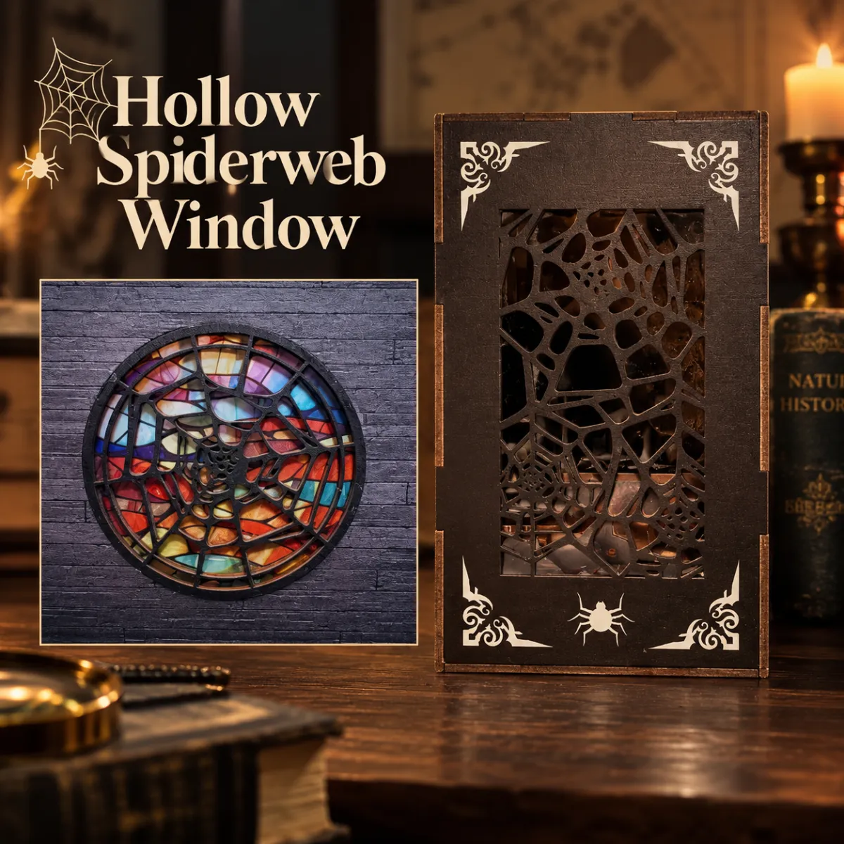 Hollow Spiderweb Window & Frame