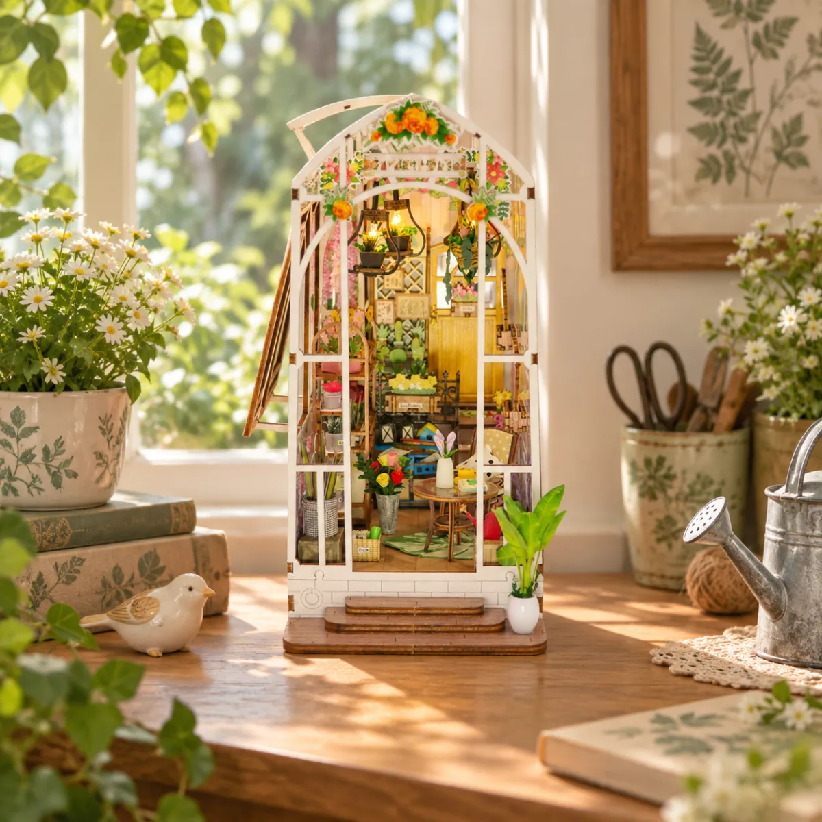 Lush Botanical Greenhouse Scene