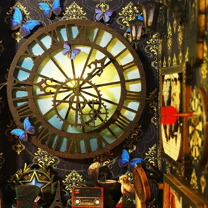 Grand Clock Window & Layered Library