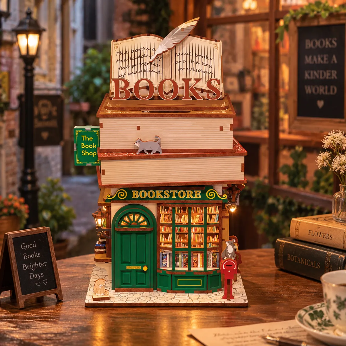 A Storybook Bookstore in Miniature