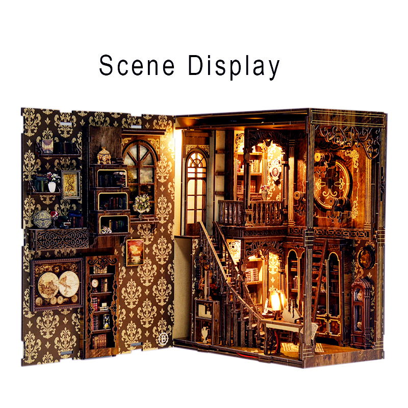 Ancient Book Collection Room DIY Book Nook Kit（Dust cover included）-Book Nook World