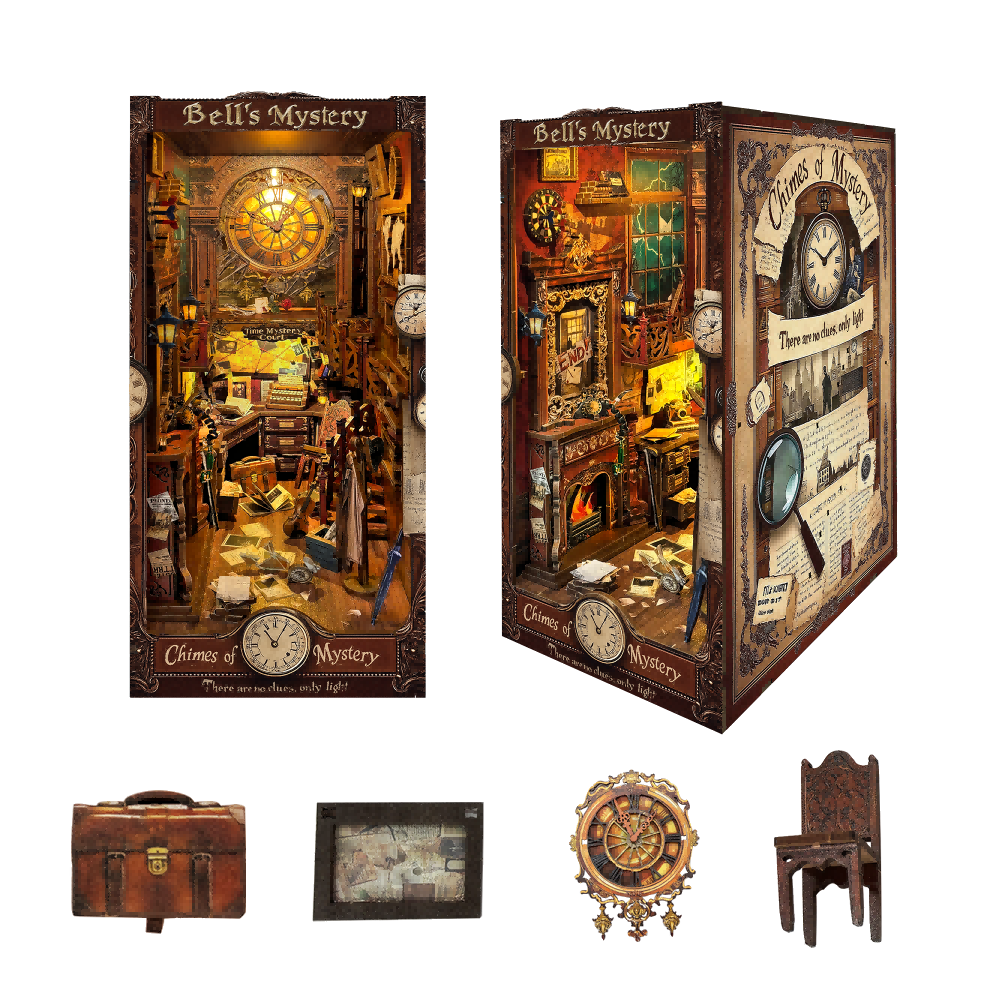 Chimes of Mystery DIY Book Nook Kit | Dust cover included-Book Nook World