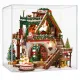 Snowy Christmas Lodge DIY Miniature Dollhouse Kit