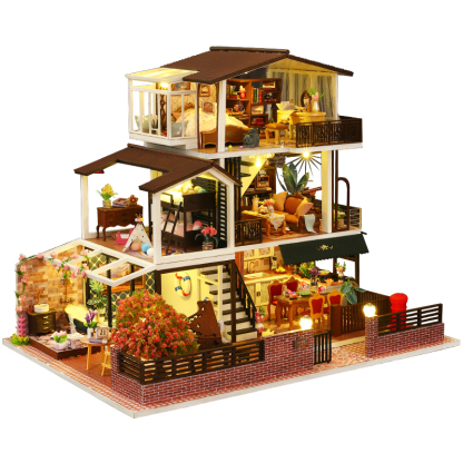 Timeless Elegance Villa DIY Miniature Dollhouse Kit-Book Nook World