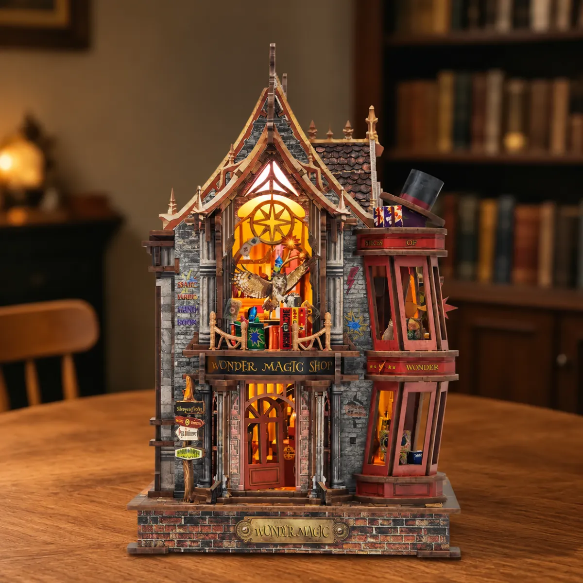 Magic Wonder House DIY Mini House Kit l DIY Miniature Kit with lights on