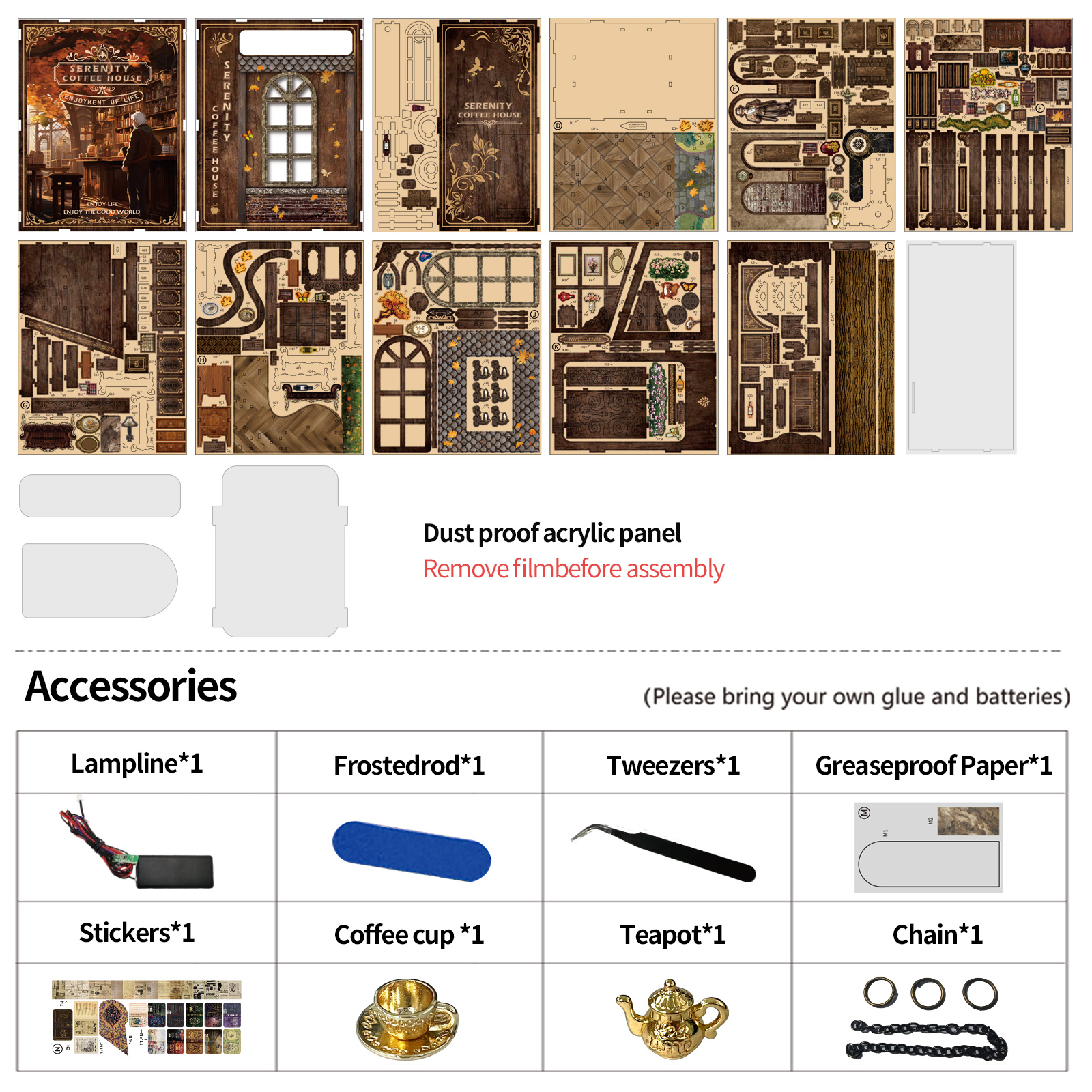 Serenity Coffee House DIY Book Nook Kit-Book Nook World