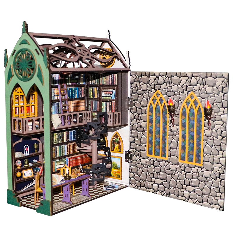 Ancient Library DIY Book Nook Kit-Book Nook World