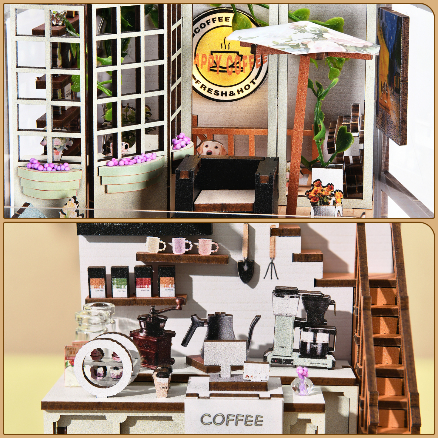 Coffee Shop DIY Book Nook Kit-Book Nook World