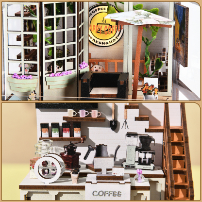 Coffee Shop DIY Book Nook Kit-Book Nook World