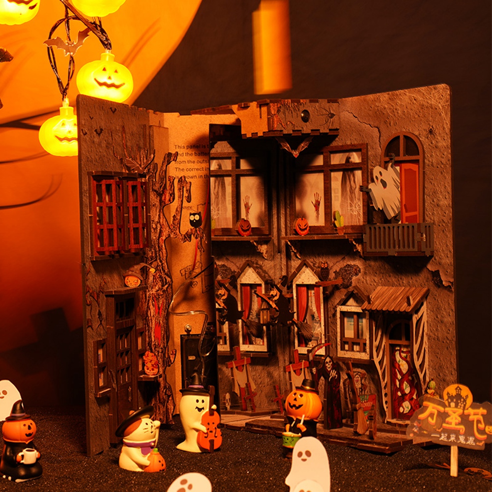 Spooky Alley DIY Book Nook Kit | Halloween Edition-Book Nook World