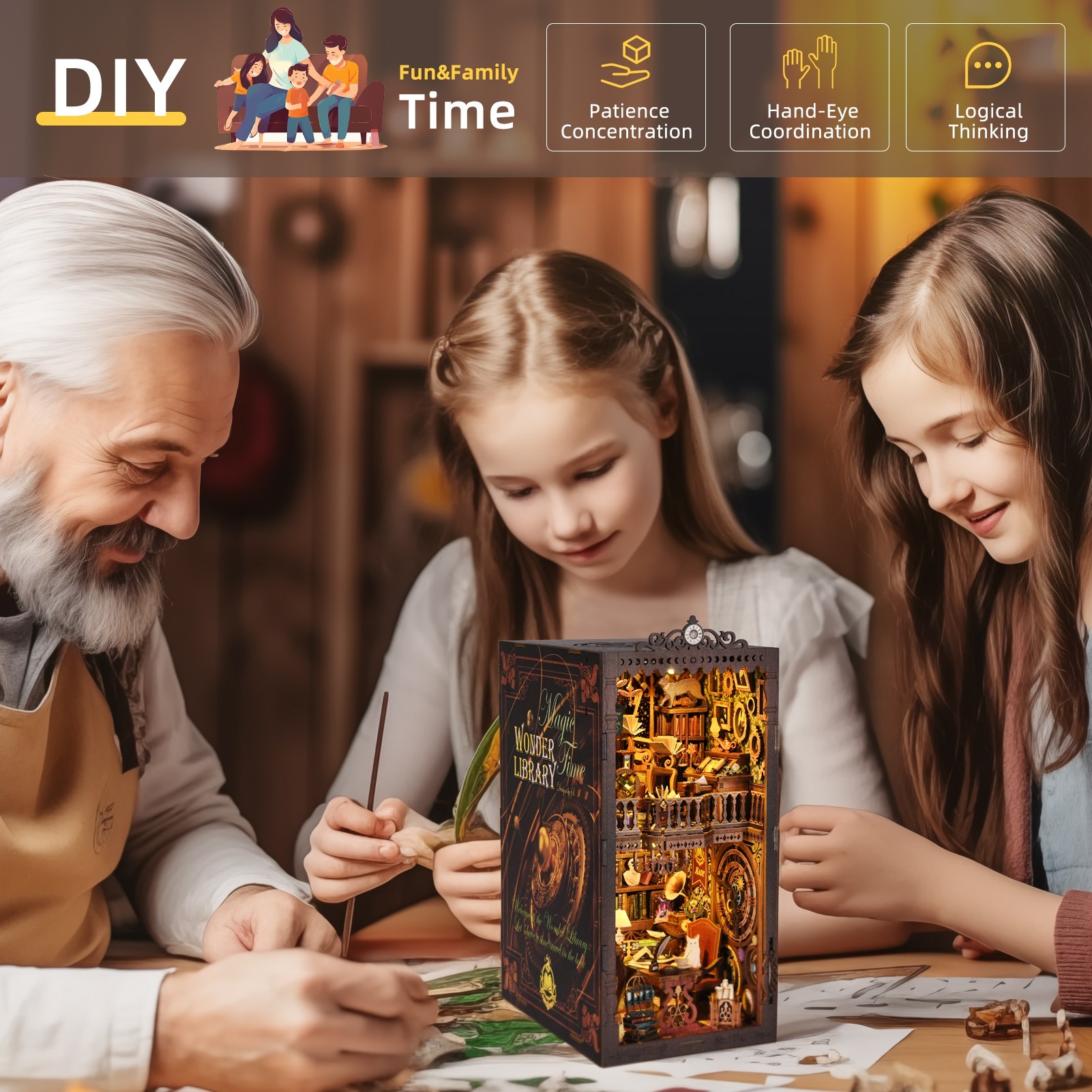 Wander Library DIY Book Nook Kit-Book Nook World