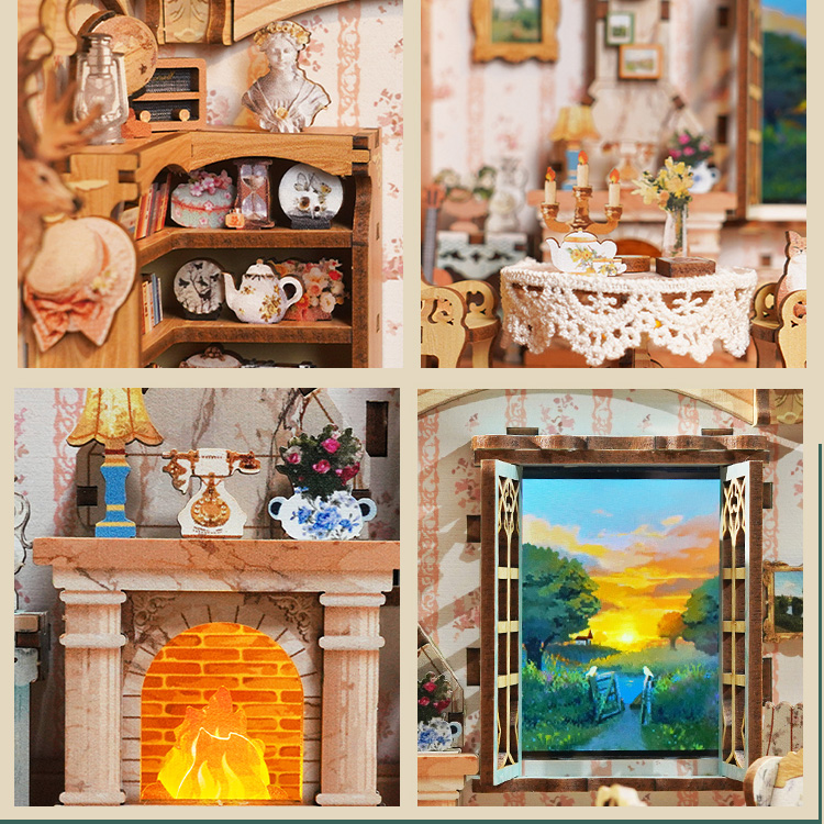 Country Lifestyle DIY Dynamic Music & Dynamic Scene Dollhouse-Book Nook World