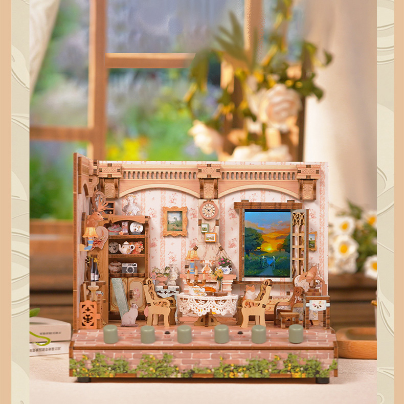 Country Lifestyle DIY Dynamic Music & Dynamic Scene Dollhouse-Book Nook World