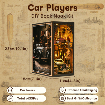 Vintage Motoring Memories DIY Book Nook Kit-Book Nook World