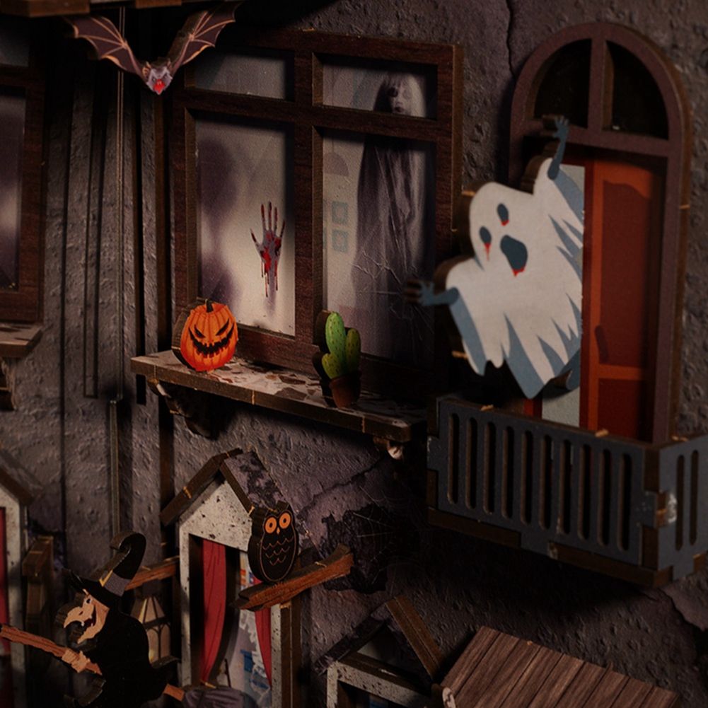 Spooky Alley DIY Book Nook Kit | Halloween Edition-Book Nook World