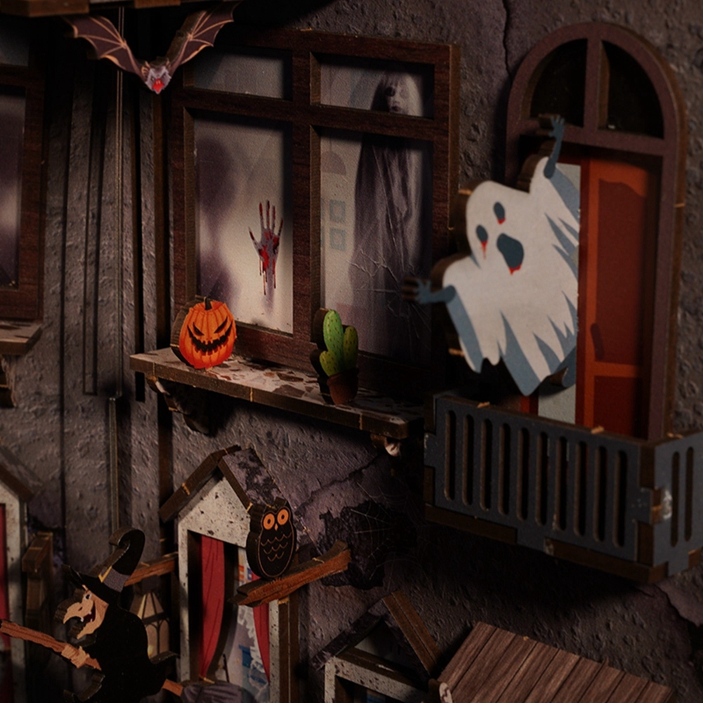 Spooky Alley DIY Book Nook Kit | Halloween Edition-Book Nook World