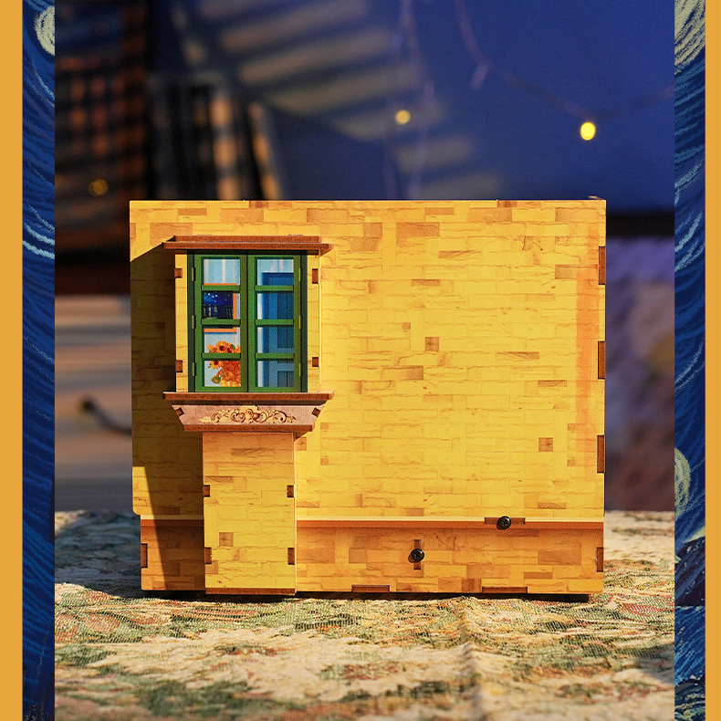 Van Gogh's Dream DIY Dynamic Music & Dynamic Scene Dollhouse-Book Nook World