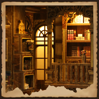 Ancient Book Collection Room DIY Book Nook Kit（Dust cover included）-Book Nook World