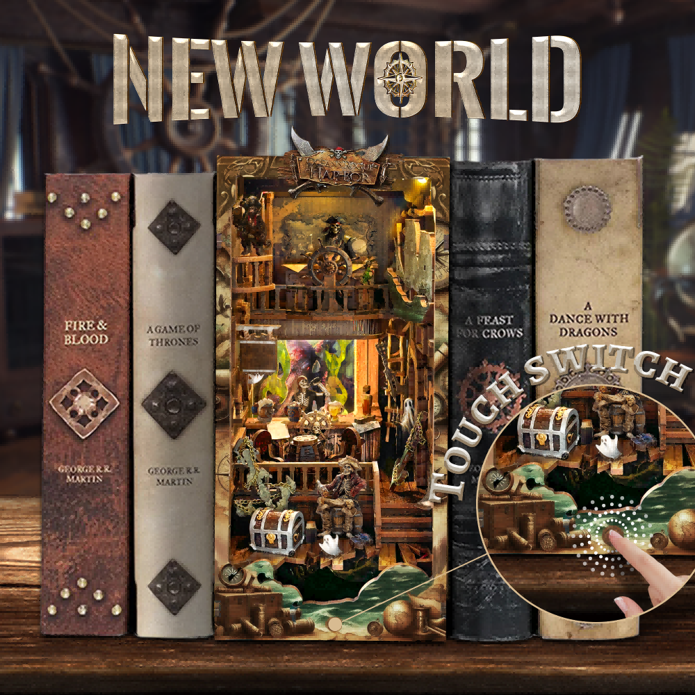 New World Ghost Ship DIY Book Nook Kit-Book Nook World