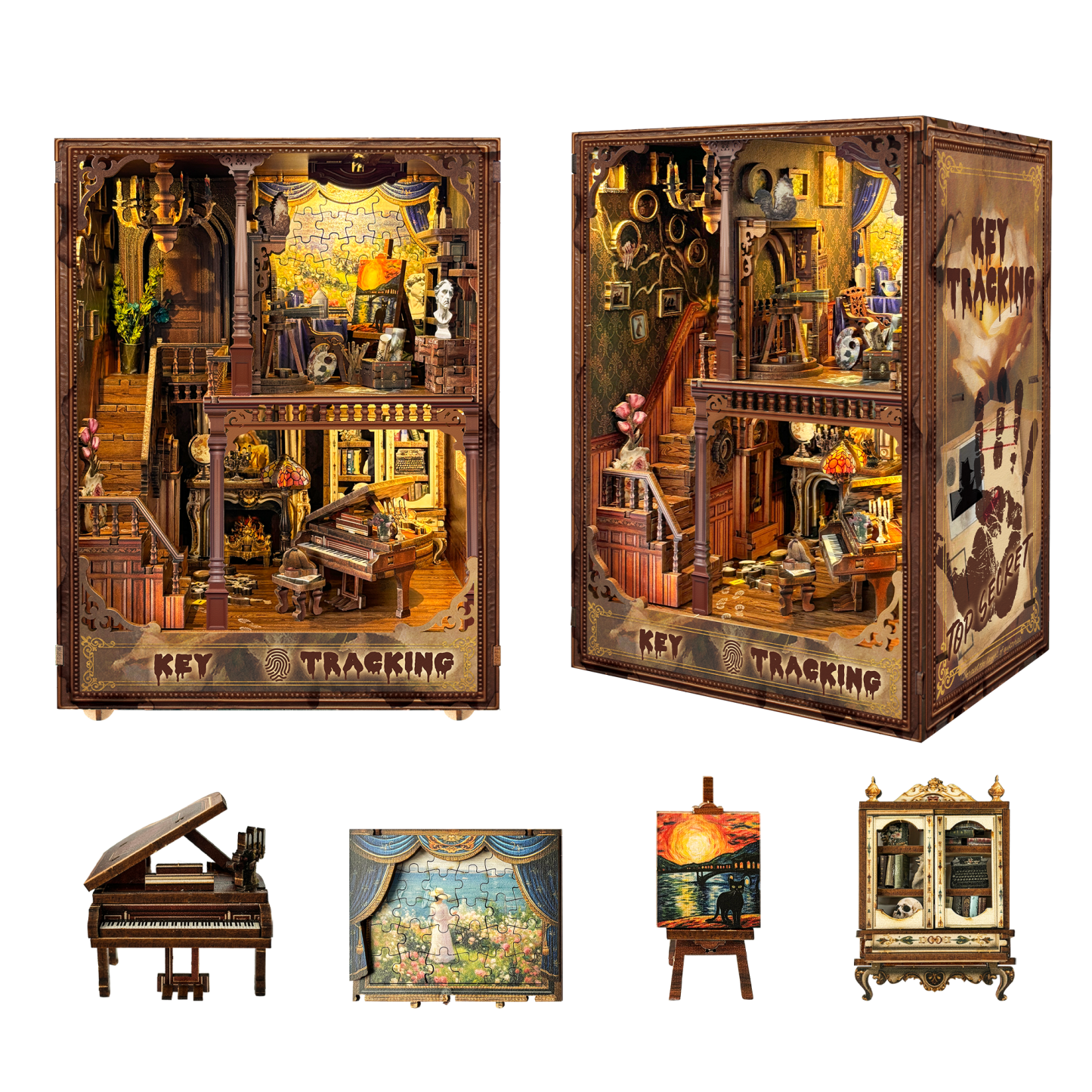 Key Tracking DIY Book Nook Kit-Book Nook World