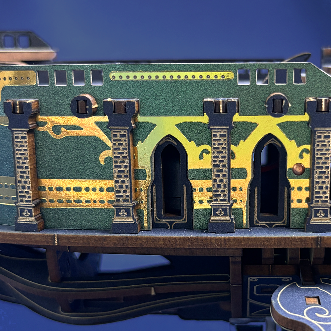 Whale Ark of the Universe 3D Mechanical Transmission Wooden Puzzle Kit-Book Nook World