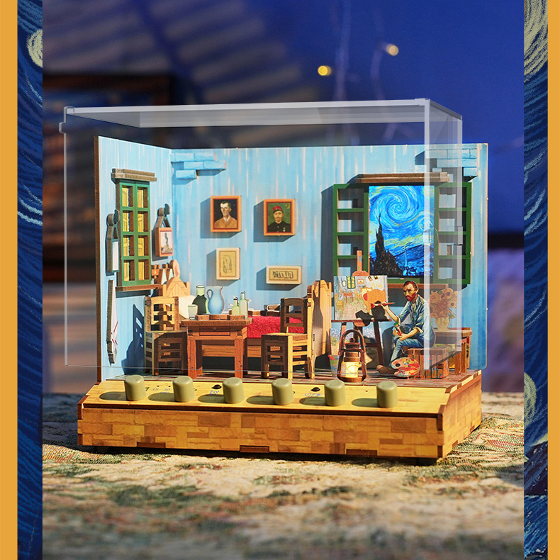 Van Gogh's Dream DIY Dynamic Music & Dynamic Scene Dollhouse-Book Nook World