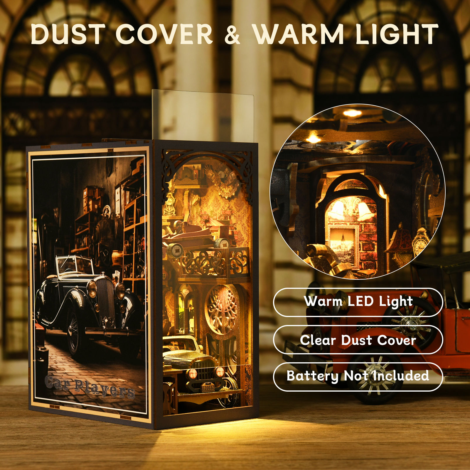 Vintage Motoring Memories DIY Book Nook Kit-Book Nook World